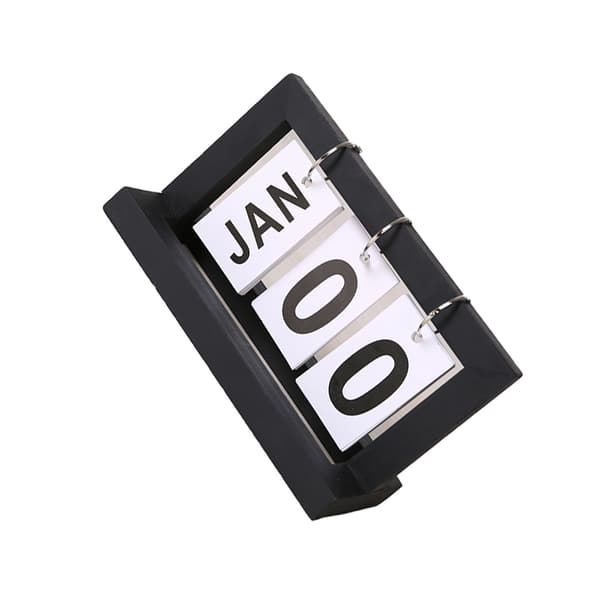 INF Minimalistisk træ evighedskalender Sort