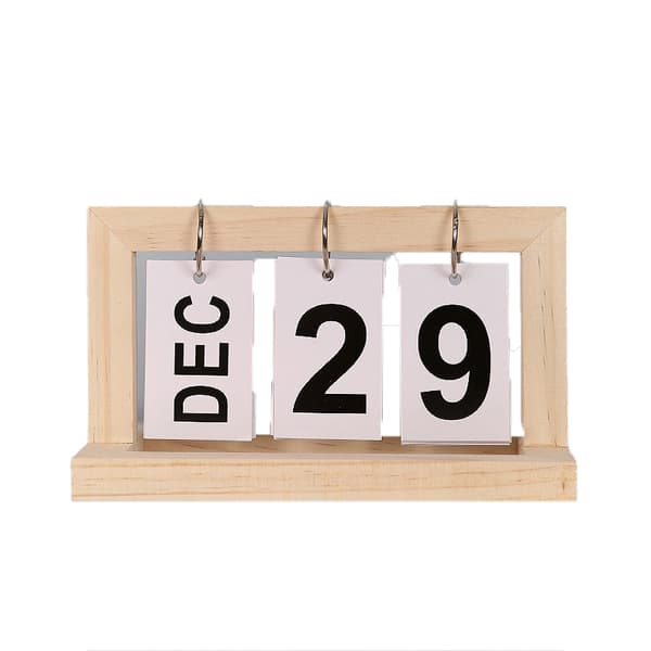 INF Minimalistisk evigvarende kalender i tre Beige