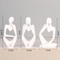 Miniatyrbilde 2 av 5: INF Abstrakte Figurer Ornamenter - Sett med 3 Hvit