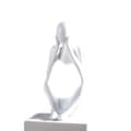 Miniatyrbild 1 av 5: INF Abstrakt tänkarfigur - Resin heminredningsdekor Vit