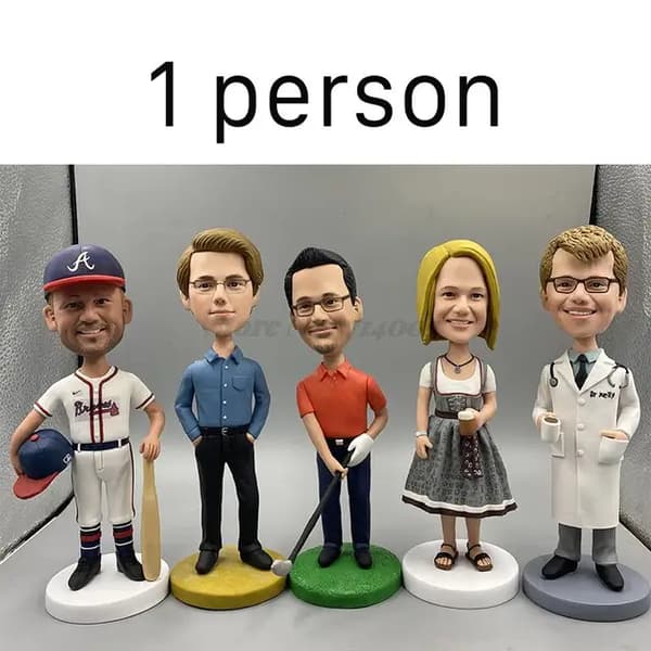Bryllup Wedding Cake Topper, Personligt, Håndlavet, 1 person, 5,9 tommer (mini)-15 cm