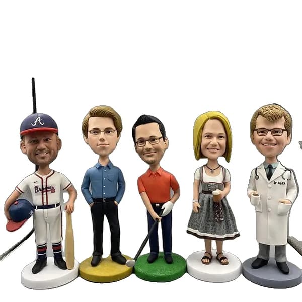 Bryllup Wedding Cake Topper, Personligt, Håndlavet, 1 person, 5,9 tommer (mini)-15 cm