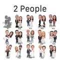 Miniatyrbillede 2 af 2: Bryllup Wedding Cake Topper, Personligt, Håndlavet, 2 personer, 9,84 tommer-25 cm
