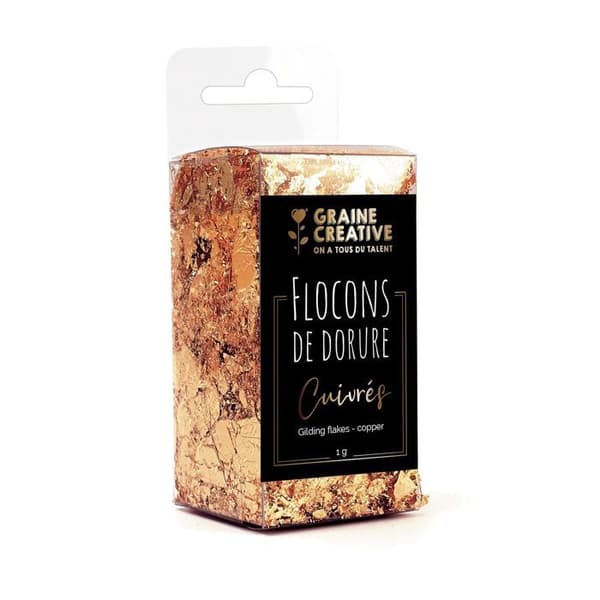 Flakes av guld - Koppar - 1 g - Kopparfärgad - Inomhus - Mixad