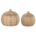 Miniatyrbild 1 av 3: Korg - set DKD Home Decor 55 x 55 x 45 cm Tropiskt Jute