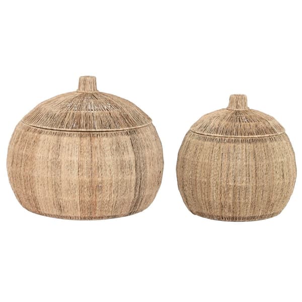 Korisetti DKD Home Decor 55 x 55 x 45 cm Trooppinen Juutti