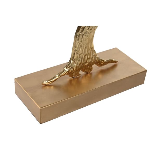 Dekorativ Figur Home ESPRIT Grå Gyllen Tre Moderne 50 x 9 x 52 cm