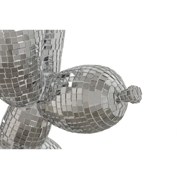Prydnadsfigur Home ESPRIT Silvrig Hund 26 x 12 x 26 cm