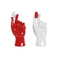 Miniatyrbild 2 av 4: Prydnadsfigur Home ESPRIT Vit Röd Hand 12 x 8,5 x 26 cm (2 antal)