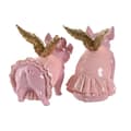 Pikkukuva 4 / 5: Koristehahmo Home ESPRIT Pinkki Possu 19 x 11 x 17 cm (2 osaa)