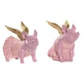 Pikkukuva 5 / 5: Koristehahmo Home ESPRIT Pinkki Possu 19 x 11 x 17 cm (2 osaa)