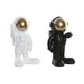 Pikkukuva 1 / 3: Koristehahmo Home ESPRIT Valkoinen Musta Kullattu Astronautti 20 x 13 x 27 cm (2 osaa)