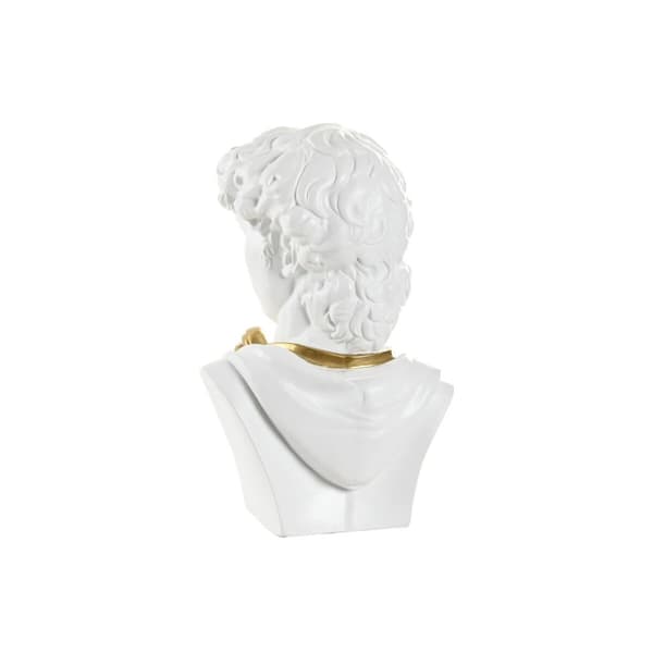Prydnadsfigur Home ESPRIT Vit Gyllene Byst 19,5 x 16 x 30 cm