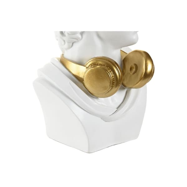 Prydnadsfigur Home ESPRIT Vit Gyllene Byst 19,5 x 16 x 30 cm