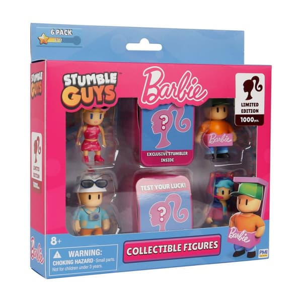 Samlingsfigurer Bandai STUMBLE GUYSxBARBIE FIGURES 6 PACK DELUXE BOX VER.A Multicolour Plast Animerat och anime (japansk animeri