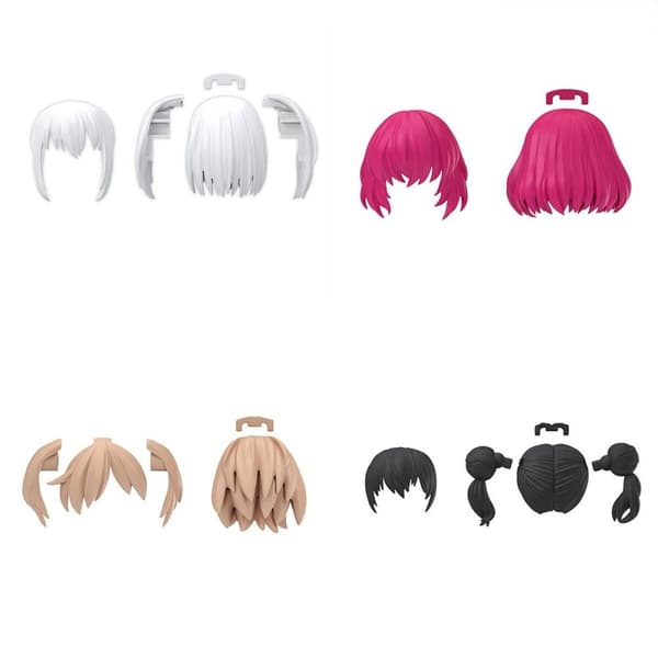 Samlingsfigurer Bandai 30MS OPTION HAIR STYLE PARTS VOL.10 Plast Animerat och anime (japansk animering) (4 antal)