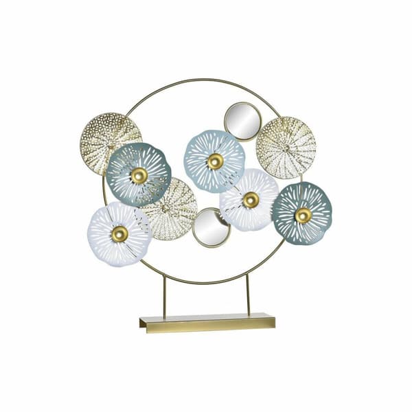 Prydnadsfigur DKD Home Decor Speglar Gyllene Metall (44 x 8 x 46 cm)
