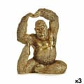 Miniatyrbild 1 av 2: Prydnadsfigur Yoga Gorilla Gyllene 14 x 30 x 25,5 cm (3 antal)