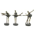 Miniatyrbild 1 av 3: Prydnadsfigur Home ESPRIT Grå Gyllene Balettdansare 14 x 8 x 20 cm (3 antal)