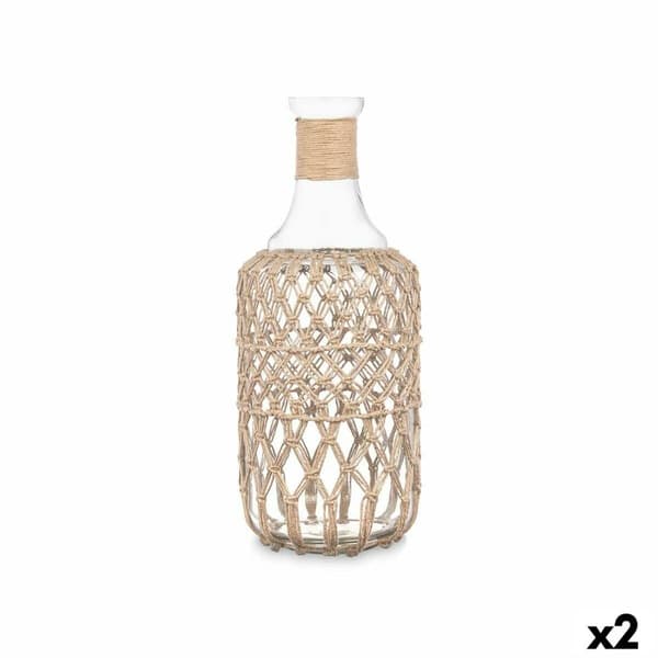 Flaska 21638BR Transparent 19 x 48 cm Dekorations (2 antal)