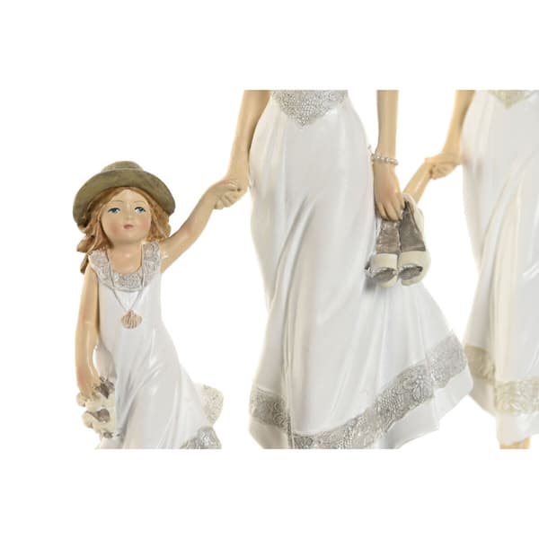 Prydnadsfigur Home ESPRIT Vit Beige 14,5 x 8 x 24,5 cm (2 antal)