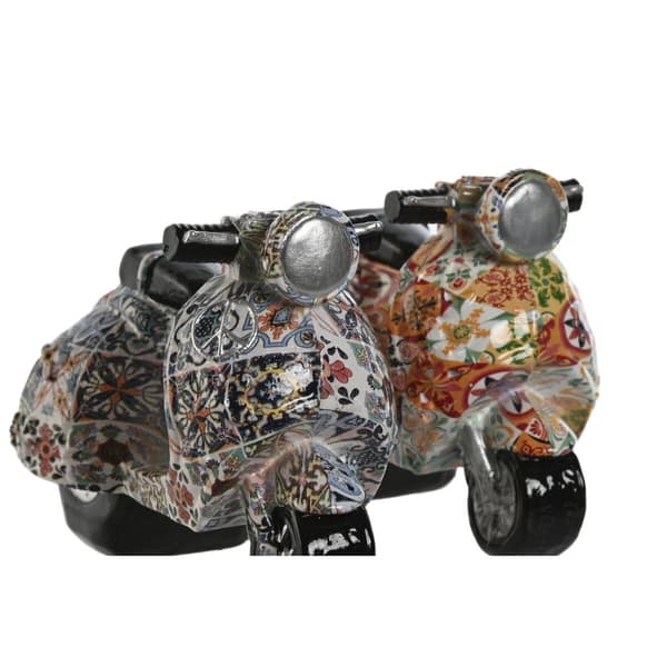 Prydnadsfigur Home ESPRIT Multicolour Medelhavs scooter 14 x 8 x 11 cm (2 antal)