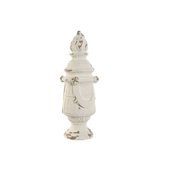 Prydnadsfigur Home ESPRIT Vit Avskalad 24 x 24 x 60 cm