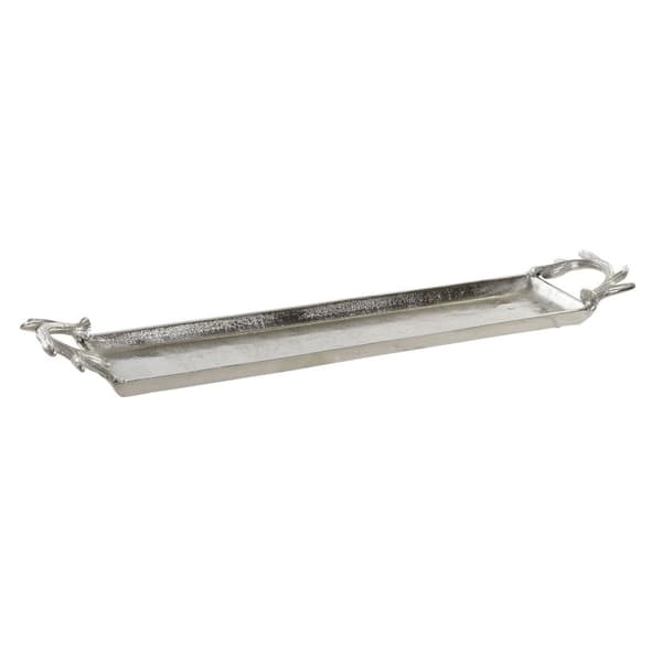 Bordsdekoration Home ESPRIT Silvrig Aluminium 69 X 13 X 5 cm