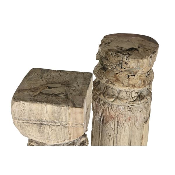 Prydnadsfigur Home ESPRIT Naturell 23 X 23 X 149 cm