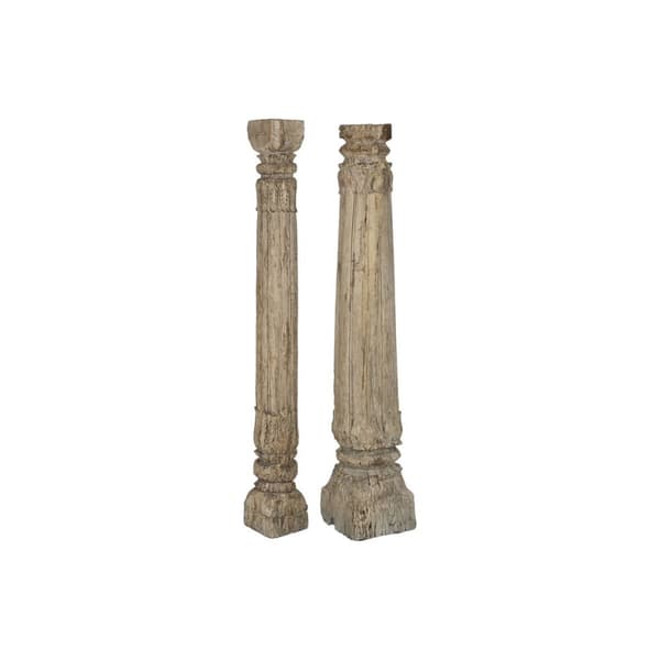 Prydnadsfigur Home ESPRIT Naturell 23 X 23 X 149 cm