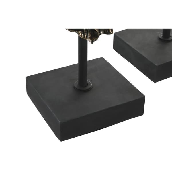 Prydnadsfigur Home ESPRIT Mörkbrun Lejonet Krona 21 x 18 x 44 cm (2 antal)