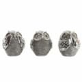 Miniatyrbillede 1 af 2: Dekorativ figur DKD Home Decor Multifarvet Sølvfarvet Ugle Chromsalt 12 x 11 x 14 cm (3 enheder)