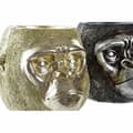 Miniatyrbillede 2 af 4: Dekorativ figur DKD Home Decor 20 x 24,5 x 18,5 cm Sølvfarvet Gylden Kolonistil Gorilla (2 enheder)