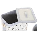 Miniatyrbillede 4 af 5: Set med kurve DKD Home Decor Hvid Sort Grå Gylden Bambus Stjerner 41 x 31 x 42 cm (4 Dele) (2 enheder)
