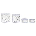 Miniatyrbillede 2 af 5: Set med kurve DKD Home Decor Hvid Sort Grå Gylden Bambus Stjerner 41 x 31 x 42 cm (4 Dele) (2 enheder)