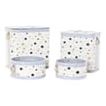 Miniatyrbillede 1 af 5: Set med kurve DKD Home Decor Hvid Sort Grå Gylden Bambus Stjerner 41 x 31 x 42 cm (4 Dele) (2 enheder)