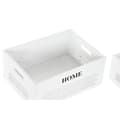 Miniatyrbillede 5 af 5: Set med kurve DKD Home Decor Hvid Sort Beige Træ MDF 40 x 30 x 56 cm (5 Dele) (5 enheder)