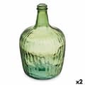 Miniatyrbillede 1 af 3: Flaske 2255/08R-G Grøn Striber 8 L 19,5 x 35,5 x 19,5 cm Indretning (2 enheder)