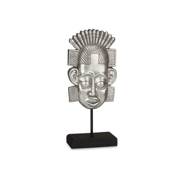 Dekorativ figur Indianer mand Sølvfarvet 17,5 x 36 x 10,5 cm (4 enheder)
