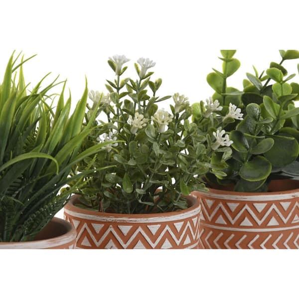 Dekorativ plante Home ESPRIT Polyetylen Cement 12 x 12 x 17 cm (3 enheder)