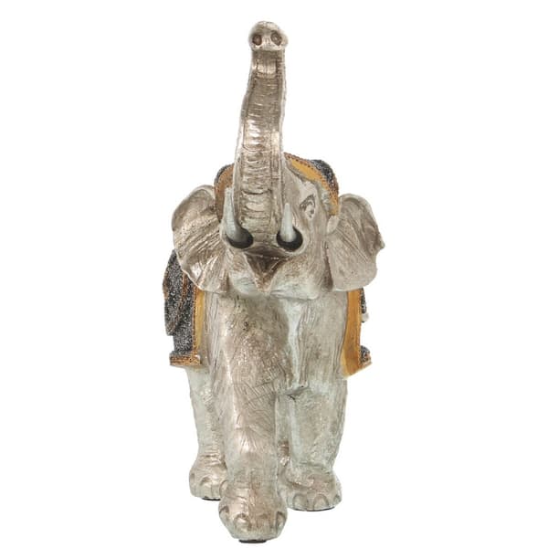 Dekorativ figur Alexandra House Living Sølvfarvet Plastik Elefant 12 x 24 x 23 cm