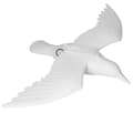 Miniatyrbillede 2 af 4: STOR RAVN TIL ALTAN FUGLEAFSKYDER I FLYVNING PREMIUM HVID
