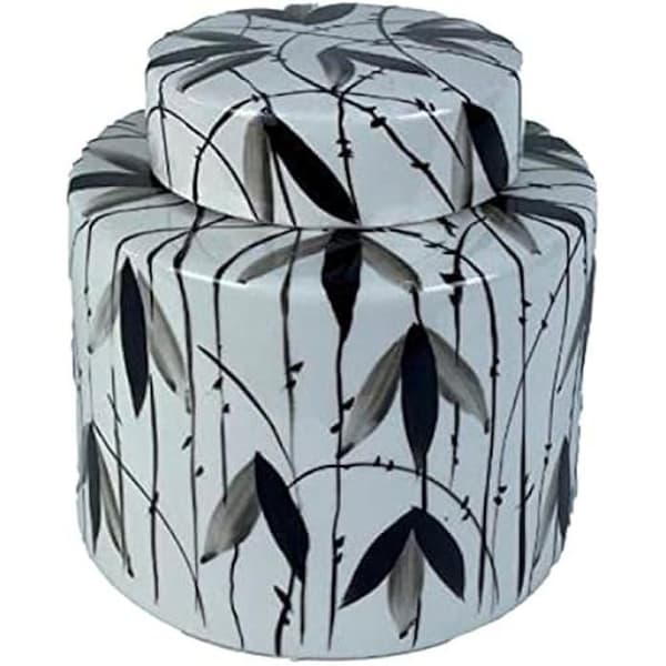 Tibor - DKD HEMINNREDNING - Vit och Svart - Porslin - 17x17x16 cm - Dekorativa föremål