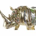 Miniatyrbild 2 av 3: Prydnadsfigur DKD Home Decor Gyllene Harts Multicolour Noshörning (55 x 17,5 x 25 cm)