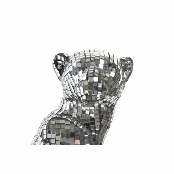 Prydnadsfigur DKD Home Decor Silvrig Leopard Harts (19,5 x 16 x 31,5 cm)