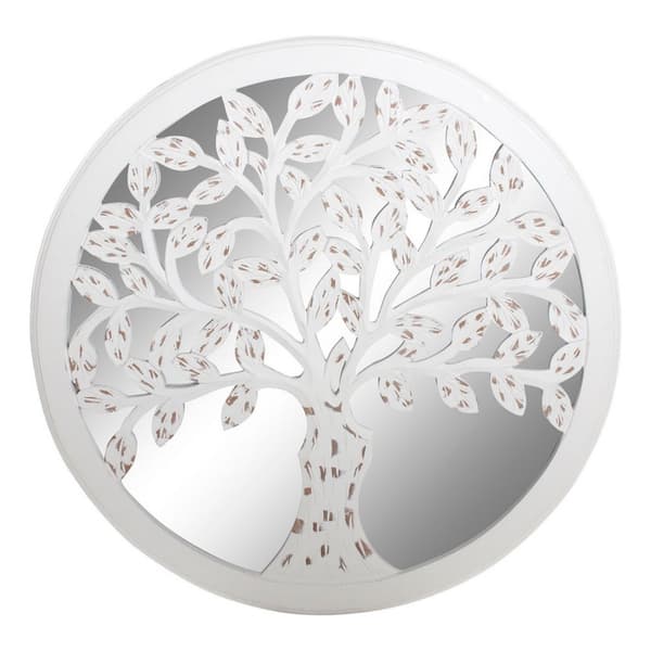 Dekorativ figur DKD Home Decor Mangotræ Spejl Træ (60 x 2 x 60 cm)