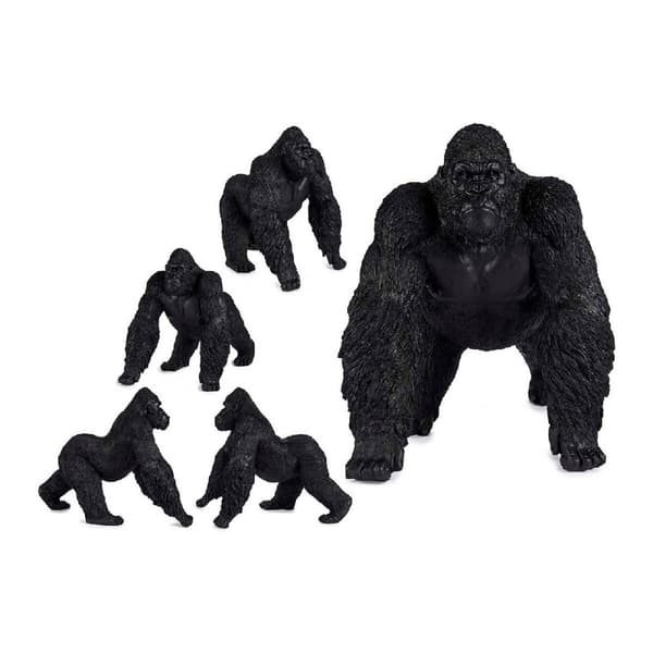 Dekorativ figur Gorilla Sort Harpiks (30 x 36 x 45 cm)