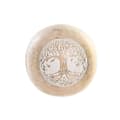 Miniatyrbillede 1 af 2: Dekorativ figur DKD Home Decor Hvid Natur Træ Ugle Afklædt 13 x 13 x 13 cm