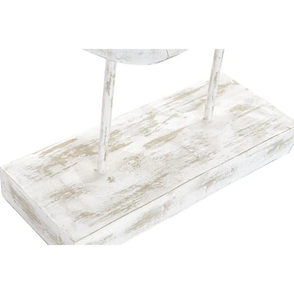 Koristehahmo DKD Home Decor 32,5 x 10 x 47 cm Hopeinen Valkoinen Balettitanssija Moderni Riisuttu (2 osaa)