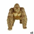 Miniatyrbild 1 av 2: Prydnadsfigur Gorilla Gyllene 20 x 27,5 x 34 cm (2 antal)
